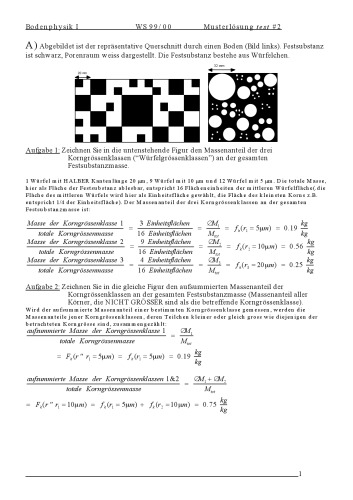 Bodenphysik I WS 1999/2000 Musterlösung Test #2a