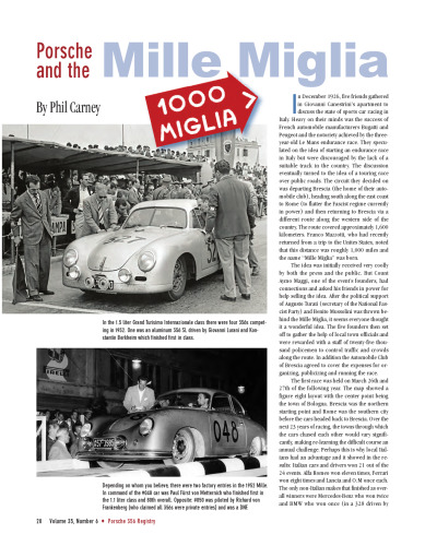 Mille Miglia porsche 356 registry