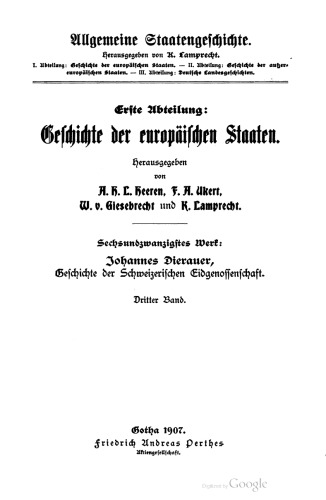 Geschichte der Schweizerischen Eidgenossenschaft / 1516 - 1648