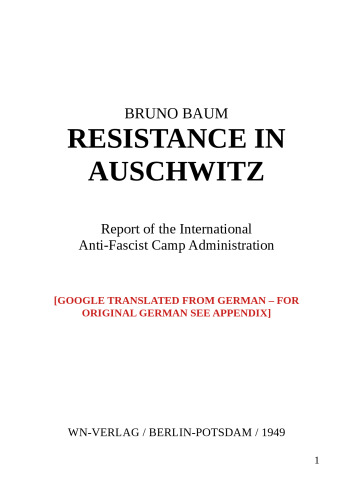 Resistance in Auschwitz