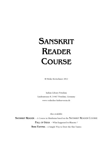 SANSKRIT READER COURSE
