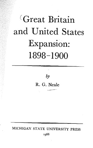 Great Britain and United States Expansion, 1898–1900