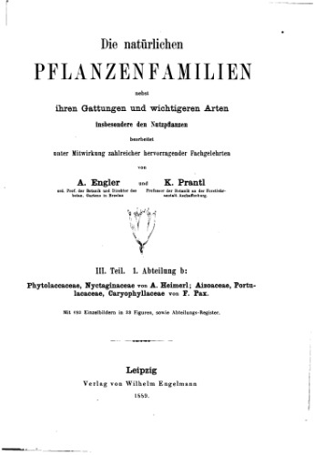 Die natürlichen PFLANZENFAMILIEN. Phytolaccaceae