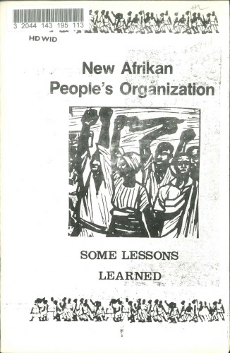 New Afrikan People's Organization: Some Lessons Learned