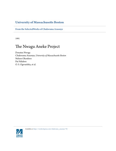 The Nwagu Aneke Research Project Proposal