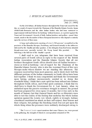 The Complete Works of Mahatma Gandhi Volume 9