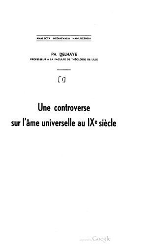 Une controverse sur l'âme universelle au IXe siècle