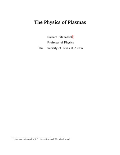 The Physics of Plasmas