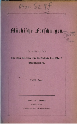 Märkische Forschungen