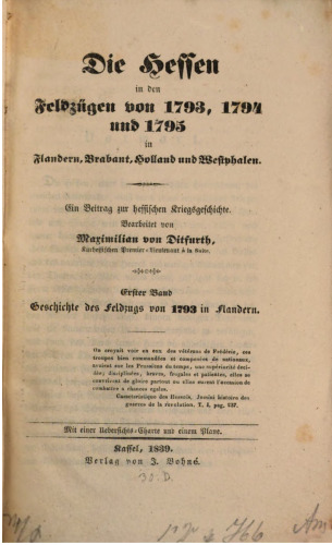 Geschichte des Feldzugs von 1793 in Flandern