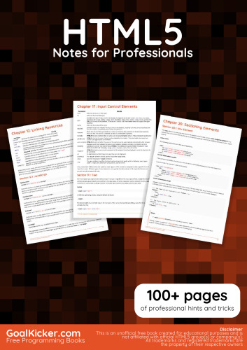 HTML5 Notes for professionals