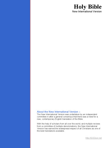 The Holy Bible - New International Version (NIV)