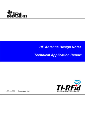 HF Antenna Design Notes Texas Instruments 2002.