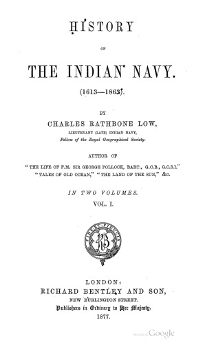 History of the Indian Navy (1613-1863)