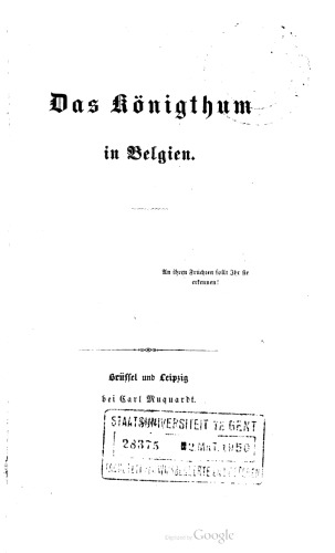 Das Königtum in Belgien