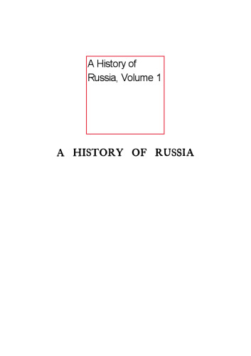 A History of Russia, Volume 3