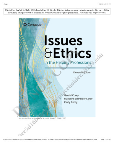 Issues & Ethics in the Helping Professions