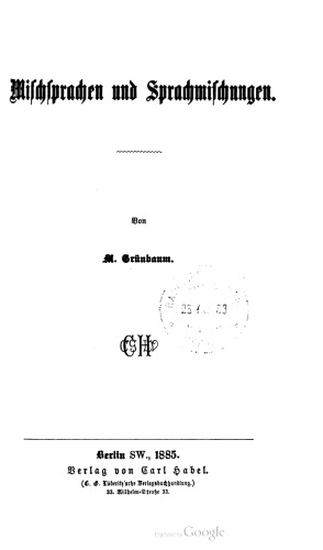 Mischsprachen und Sprachmischungen
