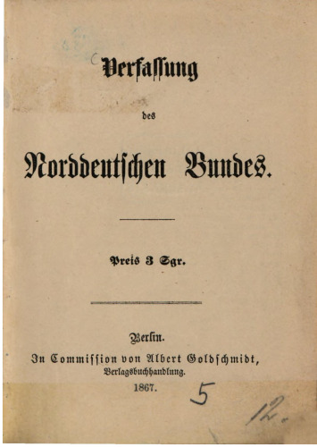 Verfassung des Norddeutschen Bundes