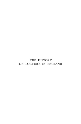 The History of Torture in England