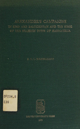 Alexander's Campaigns in Sind and Baluchistan