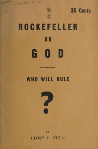 Rockefeller or God : Who Will Rule