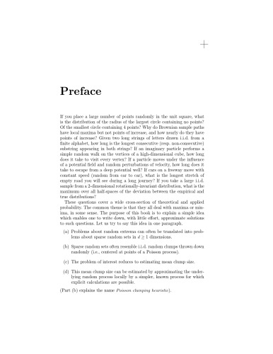 Probability Approximations via the Poisson Clumping Heuristic (Applied Mathematical Sciences)