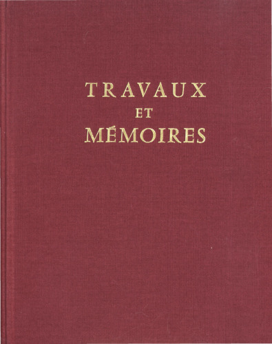 Travaux et mémoires: 10