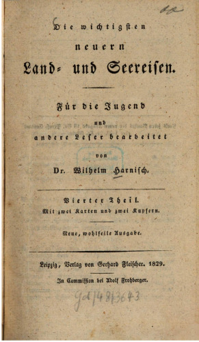Die wichtigsten neuern Land- und Seereisen