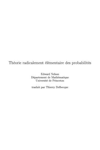 Théorie radicalemellt élémeintaire des probabilités