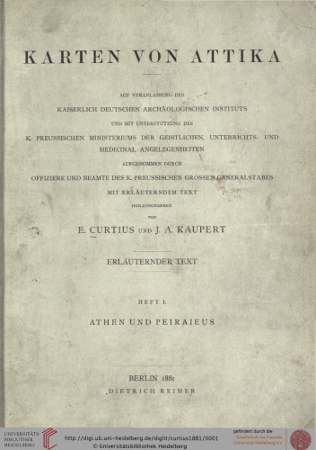 Karten von Attika volume Hefte I-IX und Karten