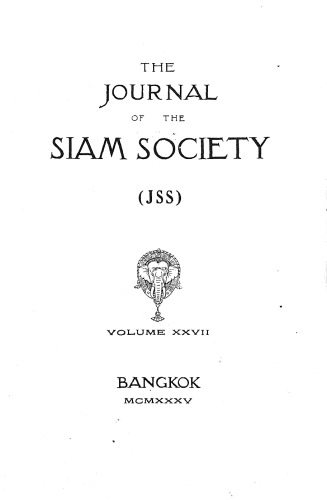 Journal of the Siam Society; 27