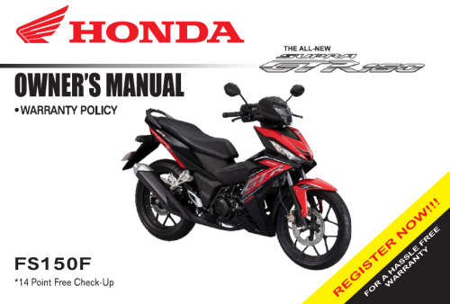 Honda Supra GTR150 2020 owner manual