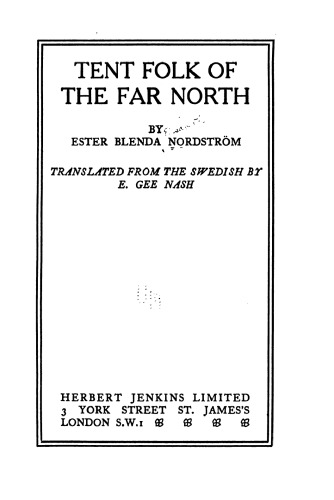 Tent folk of the far North