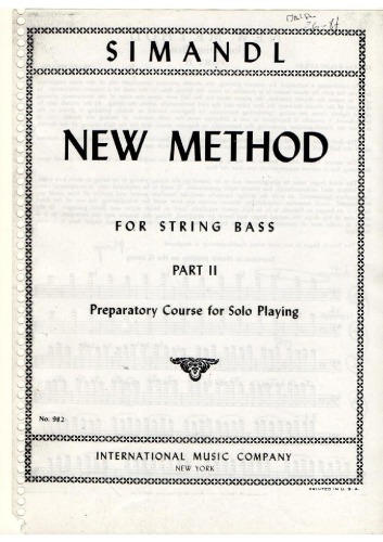 New Method For The String Bass Part 2.