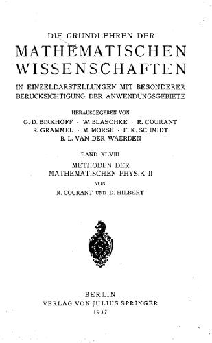 Methoden der mathematischen Physik 2