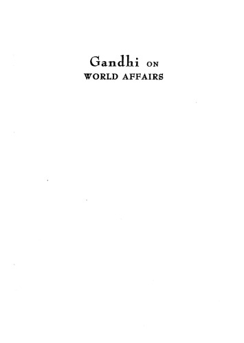 Gandhi on World Affairs