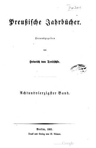 Preußische Jahrbücher
