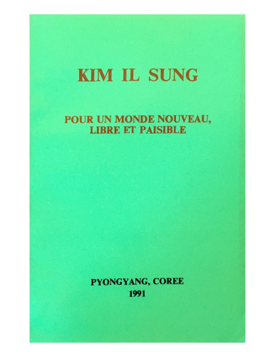 Pour un monde nouveau libre et paisible