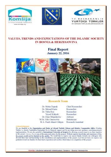 Values, Trends and Expectations of the Islamic Society in Bosnia & Herzegovina