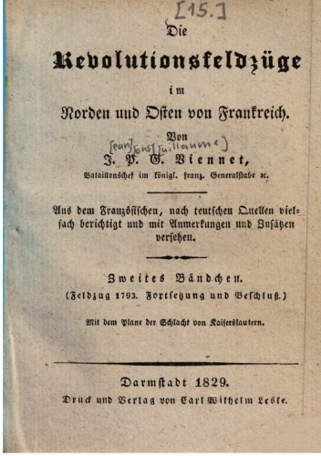 Die Revolutionsfeldzüge im Norden und Osten von Frankreich
