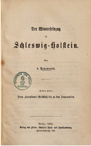 Der Winter-Feldzug in Schleswig-Holstein