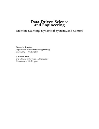 Data driven science and engineering