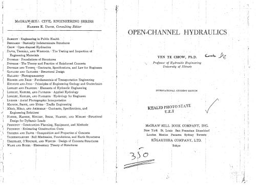 Open-Channel Hydraulics