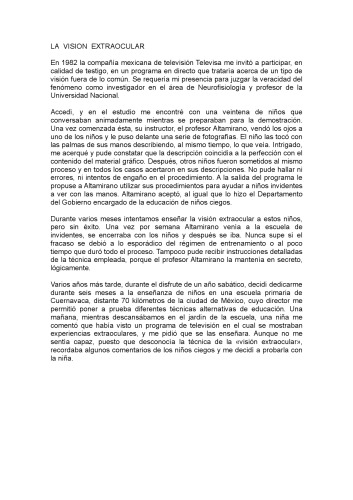La Vision Extraocular