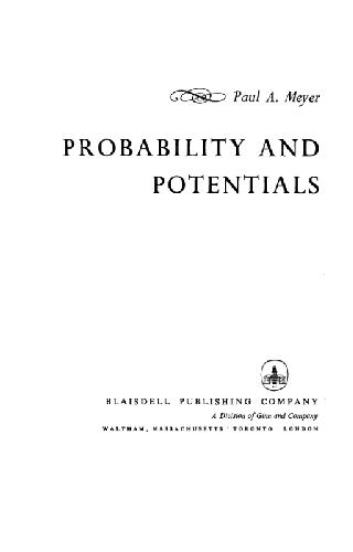 Probability and potentials