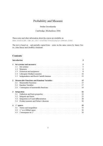 Probability and Measure