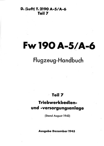 Aircraft Manual - Fw 190 Part 7 [A-5, A-6]