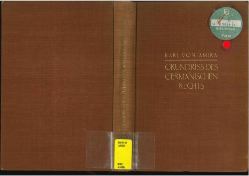 Grundriss des Germanischen Rechts