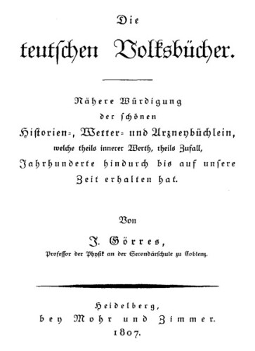 Die teutschen Volksbücher
